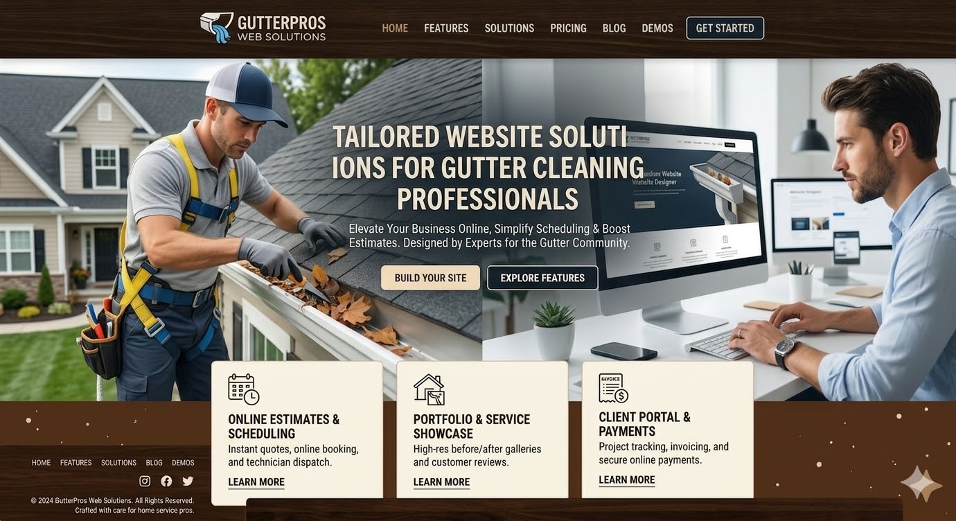 Gutter Cleaning Website Preview